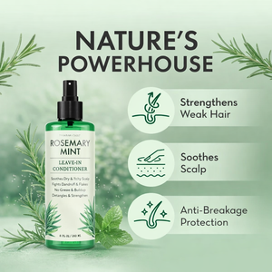 Spray Acondicionador Sin Enjuague de Romero y Menta, Tratamiento Anticaspa para el Cuero Cabelludo con Picazón, Fabricante de Marca Privada OEM - Product Image 3