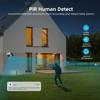 CL388 Caméra de surveillance solaire WIFI 2MP personnalisée à faible consommation avec détection PIR, interphone bidirectionnel, stockage Cloud et carte SD - Matériau PU