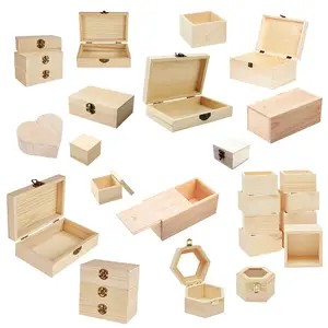 Hot Sale Glass Lid Pine Wooden Packing Box Round Natural For Gifts Display