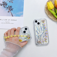 Coque de téléphone transparente en TPU acrylique, style liquide, 3 en 1, pour iPhone 15 Pro Max