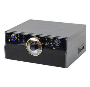 Tocadiscos Bluetooth Empire 6 en 1 con 3 velocidades y radio FM <span class=keywords><strong>de</strong></span> estilo moderno <span class=keywords><strong>de</strong></span> mediados <span class=keywords><strong>de</strong></span> siglo, reproductor <span class=keywords><strong>de</strong></span> CD y entrada <span class=keywords><strong>auxiliar</strong></span> <span class=keywords><strong>de</strong></span> 3.5 mm - Product Image 4