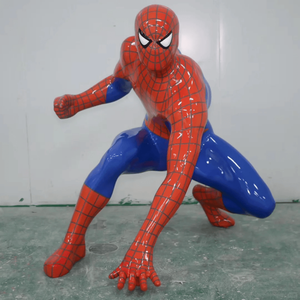 Statue de Web-Slinger grandeur nature en résine, sculpture durable en fibre de verre pour affichage commercial intérieur et extérieur - Product Image 1