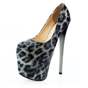 Chaussures pour femmes modèle 2026, ultra-hautes, à talon fin, 22 cm, motif léopard, extra grandes, pour boîte de nuit - Product Image 4