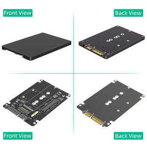 100% Compatibility M.2 SSD to 2.5 Inch SATA <b>Enclosure</b> Adapter NGFF B&M Key SATA 3.0 70mm 100mm Converter with <b>Plastic</b> Case - Product Image 4