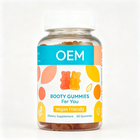 Gummies pour les fesses, adaptés aux végétaliens, 60 unités, complément alimentaire