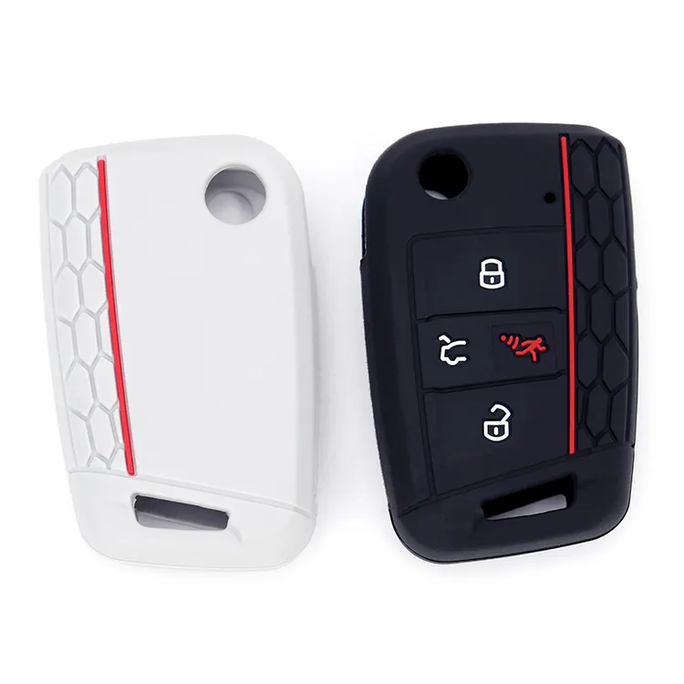 Factory Cheap Price 4 Button Silicone Flip Key Cover Remote Control Car Key Shell Case Jacket Protector