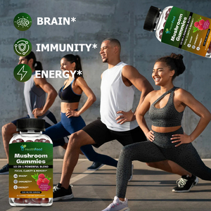 OEM ODM Factory Direct Mushroom Gummies with Total Carbohydrates Support Brain Health Stay Focused Longer Gummies - Product Image 6