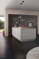 Dapur Modular Gaya Eropa Minimalis dengan Permukaan Granit Anti-Kotor dan Anti-Penuaan dari Baja Tahan Karat untuk Penggunaan di Apartemen.