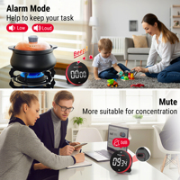 Minuteur de cuisine numérique ThermoPro TM04 avec plage de 99 heures, grand écran LED, support magnétique puissant pour salle de classe, bureau, salle de sport