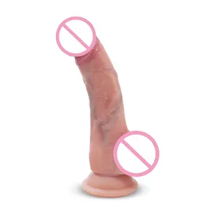 prostetic penis Suppliers-Hot Fixable Hoek Levensechte Lengte Prothetische Seksuele Penis Dildo Voor Vrouwelijke