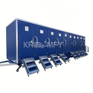 Outdoor Portable 34 ft Mobile Toilet Trailer Handicapped Restroom for <b>Apartment</b> and Office Building Use Eco-Friendly Durable - Product Image 1