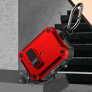 Para <span class=keywords><strong>Airpods</strong></span> Pro 2 Funda con Clip <span class=keywords><strong>de</strong></span> bloqueo seguro automático Carcasa dura resistente para <span class=keywords><strong>Airpods</strong></span> <span class=keywords><strong>3</strong></span> <span class=keywords><strong>Estuche</strong></span> <span class=keywords><strong>de</strong></span> <span class=keywords><strong>carga</strong></span> con llavero - Product Image 1
