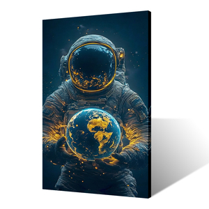 Hiện đại trang trí nội thất tường nghệ thuật Deco Phi Hành Gia in sơn trên dễ dàng treo vải Trái Đất và công nghệ Chủ Đề - Product Image 3