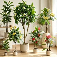 Koleksi Pohon Bunga Sakura Buatan Real Touch dengan Buah Lemon untuk Dekorasi Pernikahan Dalam Ruangan