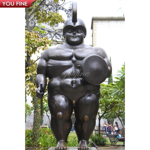 YOUFINE - Estatua de Gladiador Abstracta Grande Personalizada al Estilo Botero, Fundida en <span class=keywords><strong>Bronce</strong></span>, para Galería de Arte y Jardín de Mansión - Product Image 4