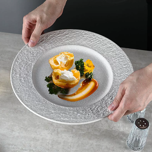 High Quality Customizable Handmade Japanese Style <b>Ceramic</b> Stoneware Steak <b>Plate</b> for Restaurants Hotels Microwave Safe Customized - Product Image 3
