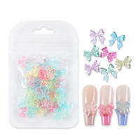 Charme d'ongle couleur bonbon arc manucure ornements ruban 3D mignon résine nœud papillon accessoires d'art d'ongle