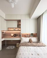 Ensemble de meubles de chambre à coucher pour filles en bois écologique, style moderne et luxueux, lit, bibliothèque, bureau, armoire, rangement tout-en-un, appartement, villa