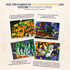 3480PCS Iris Flower Building <b>Blocks</b> 3D Stereoscopic Flower Cluster Model Desktop Ornament Wall Hanging Adult Holiday Gift Toy - Product Image 4