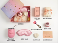 Coffret Cadeau Bien-être 8 Pièces pour Femme 2026 avec Gobelet Isotherme, Masque de Sommeil, Bombe de Bain et Accessoires de Spa