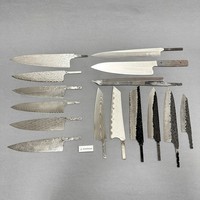Lames semi-finies en acier Damas, couteau de cuisine, couteau de chef, doté d'une dureté et d'une acuité élevées pour une utilisation durable