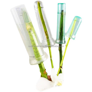 Fournitures pour fleuristes : Tubes en plastique transparent pour fleurs, 4 cm, 7 cm, 10 cm, avec bouchons, pour garder les fleurs fraîches, pour Noël, la fête des mères - Product Image 4