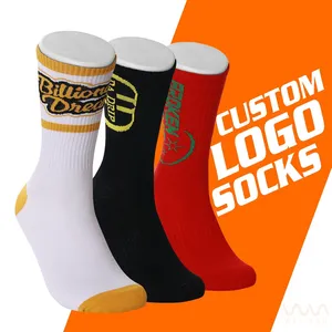 Logotipo personalizado Baloncesto Deporte Unisex Calcetín Diseño personalizado Elite Algodón Atlético Deporte Calcetines