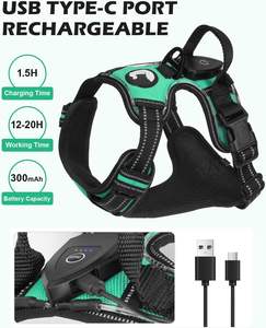 Arnés Luminoso para Perros, Arnés Antitirones Recargable por USB para Paseos Nocturnos con 3 Modos de Iluminación y Mango Suave, Ajustable - Product Image 3