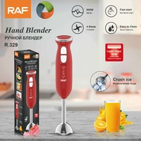 Mixeur Plongeant RAF R.329 800W Haute Vitesse 15000 tr/min 4 Lames en Acier Inoxydable Broyeur à Glace Démarrage Rapide Nettoyage Facile Utilisation Cuisine