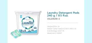 Capsules de détergent à lessive jetables à double chambre de 240g, soluble dans l'eau, odeur durable, écologiques, pour vêtements - Product Image 6