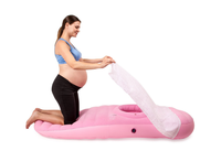 Tapis de yoga de grossesse gonflable en velours avec trou pour femmes enceintes matelas à air intérieur et extérieur