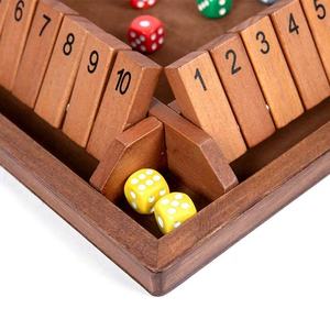 <span class=keywords><strong>Jeu</strong></span> de dés classique et populaire Shut <span class=keywords><strong>the</strong></span> Box à 4 faces et 10 chiffres, pour 2 à 4 joueurs, interactif parent-enfant, jeux de famille - Product Image 5