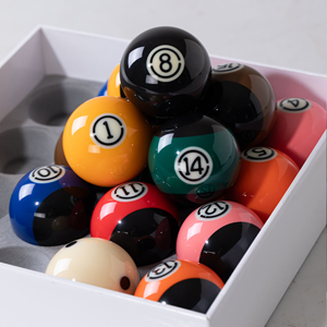 Kit Completo de Entretenimiento para el Hogar, Juego de 9 Bolas de Billar de Resina de Cristal Coloridas, Bolas de Billar de Tamaño Estándar - Product Image 1