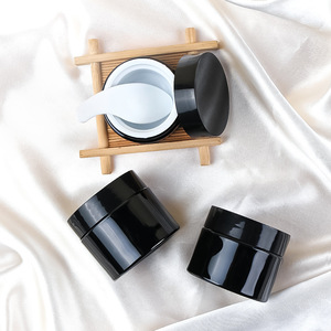 Pot cosmétique PET écologique 400ml Base en bambou noir brillant 120ml Lotion pour le visage et le corps Pots de sérum capillaire 50ml 100ml 80ml 30ml - Product Image 1