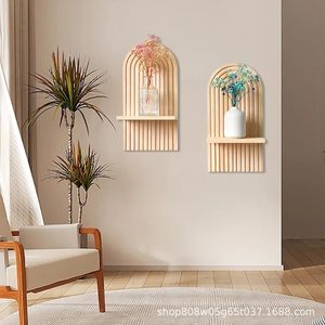 ชั้นวางติดผนังไม้ลี วูดสีธรรมชาติ ชั้นเดียวอเนกประสงค์ สำหรับแจกัน ตุ๊กตา และของตกแต่ง - Product Image 5