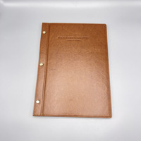 Protège-menu personnalisé en cuir PU A4, porte-menu pliable, pince à factures, décoration et accessoires de bureau
