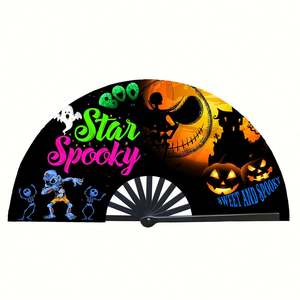 Abanicos de mano con diseño de sonido de botas pisoteando el suelo, arte folclórico tradicional, abanicos de sublimación, cesta de bambú con diseño de libélula para el Año Nuevo Chino - Product Image 4