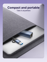 Adaptador Hub USB3.0 LDNIO RJ-01UC, Estación de Conexión USB C a Ethernet con Puerto USB A, Hub LAN Gigabit para Laptop, Plug and Play