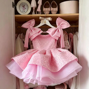 MQATZ <span class=keywords><strong>Vestito</strong></span> <span class=keywords><strong>da</strong></span> Principessa Rosa Natalizio per Bambine 2026 Nuovo Abito <span class=keywords><strong>da</strong></span> Spettacolo Tutu Scintillante in Pizzo per Ragazze - Spedizione Transfrontaliera - Product Image 1
