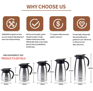 Carafe isotherme à café en acier inoxydable, design contemporain, style turc-arabe, avec couvercle, pour usage en <span class=keywords><strong>restaurant</strong></span> - Product Image 6
