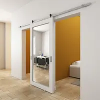 हैम्पटन सराय दर्पण फिसलने खलिहान हार्डवेयर के साथ बाथरूम के लिए दरवाजे और कोठरी