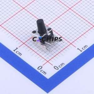 TS-1043A-A7B3-D2-T2 Tactile Switch Through hole Switch Single Pole Single Throw Round Button 2.5N Right Angle Insert - Product Image 1