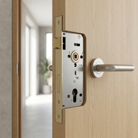 Serrure de porte en fer à mortaiser Accessoires de porte en acier inoxydable Design de mode