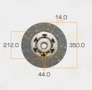 Pièces de voiture de camion plaque de Friction de disque d'embrayage ME521735 ME521518 pour Mitsubishi Fuso Aero <span class=keywords><strong>Midi</strong></span> MM527 90-93 <span class=keywords><strong>Fighter</strong></span> MK2 FK617 98-06 - Product Image 2