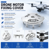 Pièces de cadre de moteur de drone DJI FPV Mini en aluminium usiné CNC 7 axes, fabriquées par une usine OEM chinoise, pour accessoires de drone