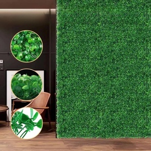 Estera de setos de madera de boj artificial, valla, paneles de <span class=keywords><strong>pared</strong></span> verdes verticales, Panel de <span class=keywords><strong>pared</strong></span> de hierba Buxus, <span class=keywords><strong>Pared</strong></span> de follaje Verde Para Tu Fondo - Product Image 1