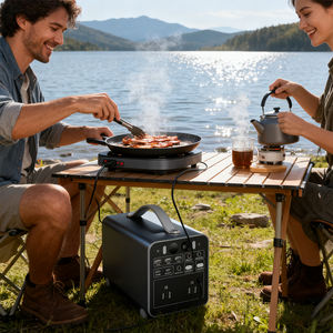 Station d'alimentation portable compacte 3,3 kg 300 W 299,7 Wh au lithium-ion avec charge solaire MPPT et lumière LED pour le camping en extérieur - Product Image 5