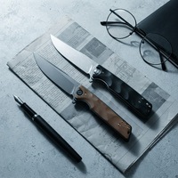 Couteau pliant tactique de survie EDC, lame en acier CPM-D2, manche texturé en G10, roulement à billes, pour la chasse, le camping et les activités de plein air