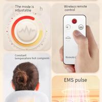 Oreiller de massage relaxant rechargeable électrique avec 10 modes + 20 niveaux d'intensité Oreiller de massage du cou