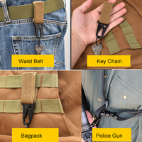 Olecranon Porte-clés Fermoir Nylon Sangle Tactique Sling avec Mousqueton Fer Métal Sac À Dos Accessoire